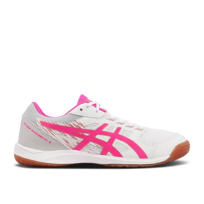 アシックス Asics 【 Wmns Attack Hyperbeat 4 \u0027White Pink Glo\u0027 Women White/Pink Glo 】 pink さくら色 レディース 白いこと 白いこと pink さくら色