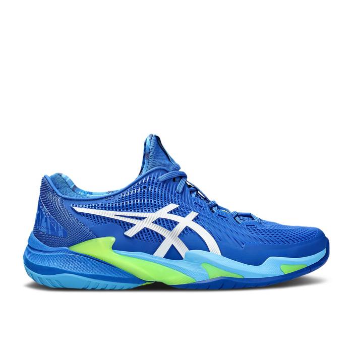 アシックス Asics 【 Court Ff 3 \u0027Novak Pack - Tuna Blue\u0027 Men Tuna Blue/White 】 厚地の外套 メンズ 青碧 青碧 白いこと 白いこと