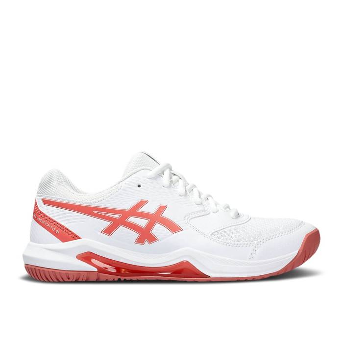 アシックス Asics 【 Wmns Gel Dedicate 8 \u0027White Light Garnet\u0027 Women White/Light Garnet 】 レディース 白いこと 白いこと