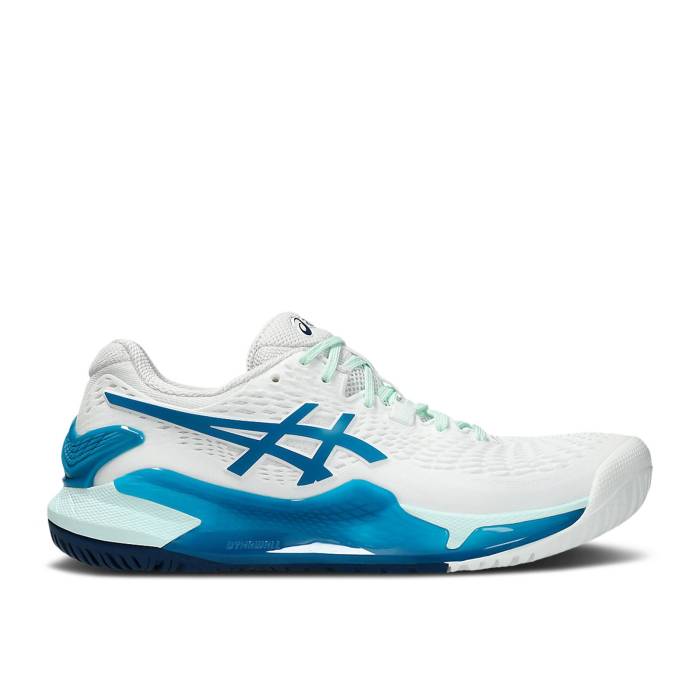 アシックス Asics 【 Wmns Gel Resolution 9 \u0027White Teal Blue\u0027 Women White/Teal Blue 】 レディース 白いこと 白いこと 青味 青み