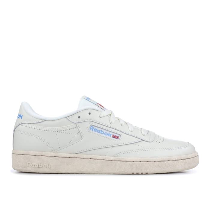 リーボック Reebok 【 Wmns Club 85 Vintage \u0027Chalk\u0027 Women Chalk/Paperwhite/Athletic Blue/Excellent Red 】 野球クラブ vintage ビンテージ・ヴィンテージ レディース 青碧 青色 Red 赤・赤いこと スニーカー-レディース靴