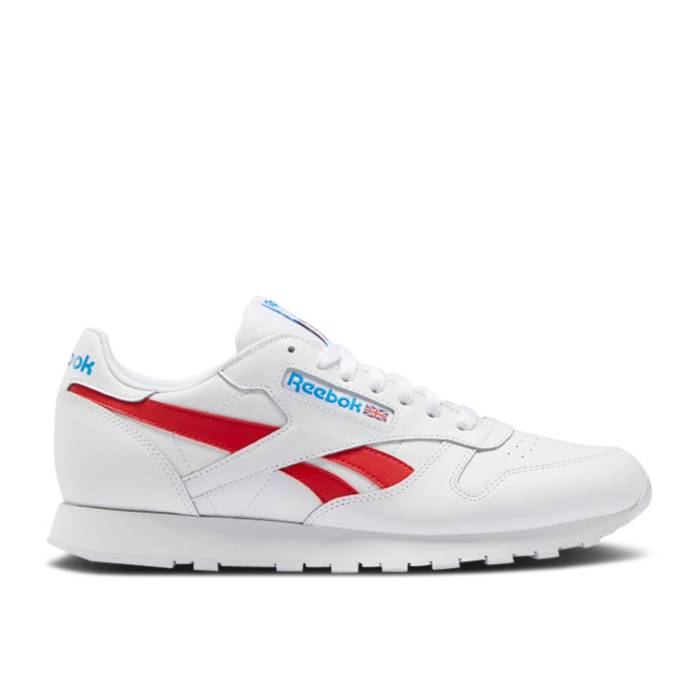リーボック Reebok 【 Classic Leather \u0027White Vector Red\u0027 Men White/Vector Red/Horizon Blue 】 古典派音楽 なめし革 メンズ 白いこと 白いこと Red 赤・赤いこと 青味 青み