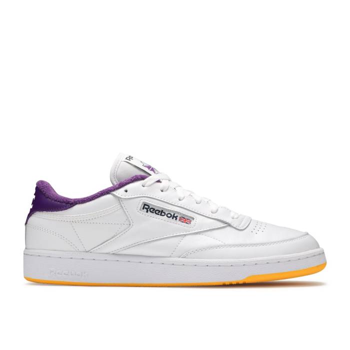 リーボック Reebok 【 Eric Emanuel X Club C 85 Regal Purple Men White/Regal Purple/Retro Yellow 】 クラブ メンズ 白色 ホワイト Purple 紫・パープル レトロ yellow 黄色・イエロー
