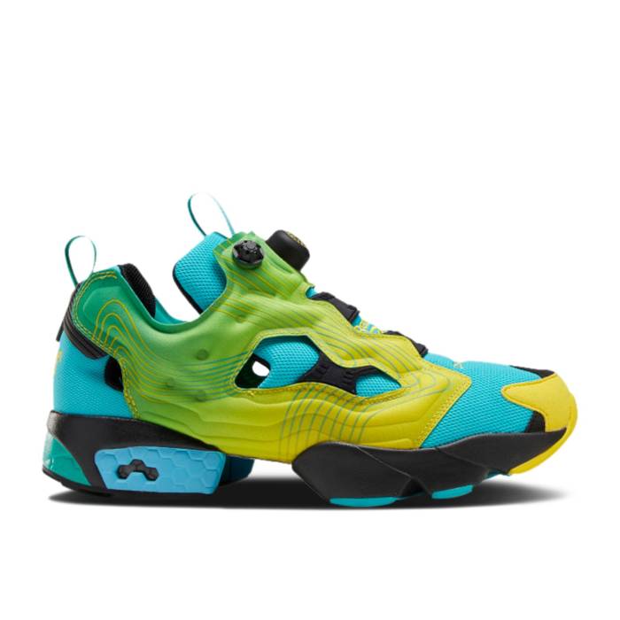 リーボック Reebok 【 Chromat X Instapump Fury Og \u0027Emerald\u0027 Men Emerald/Alert Yellow/Glacier Blue 】 メンズ yellow 黄味がかった・黄色 青味 青み
