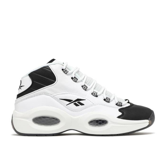 リーボック Reebok 【 Question Mid \u0027Why Not Us?\u0027 Men Black/Footwear White/Footwear White 】 Question 問い合わせ ミッド メンズ 黒いこと 黒いこと 白いこと 白いこと