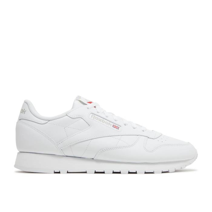 リーボック Reebok 【 Classic Leather \u0027White Grey\u0027 Men Footwear White/Footwear White/ Pure Grey 3 】 古典派音楽 なめし革 メンズ 白いこと 白いこと 純然たる 薄墨色 薄墨色