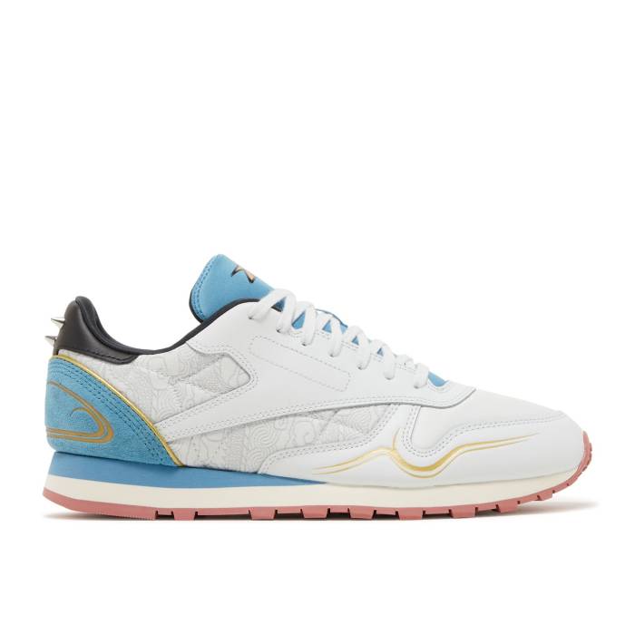 リーボック Reebok 【 Street Fighter X Classic Leather \u0027Chun Li\u0027 Men Polar Blue/Tough Blue/Core Black 】 street 表どおり 戦闘機 古典派音楽 なめし革 メンズ ポーラー 青み 青色 中核グループ 黒いこと 黒いこと