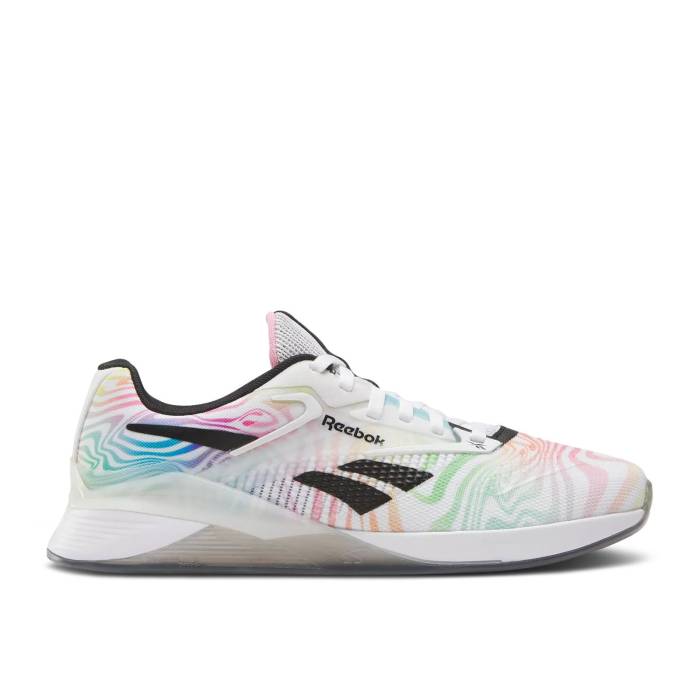 リーボック Reebok 【 Nano X4 'Pride 2024' Men Footwear White/Black/Hydro Blue 】 ナノ メンズ 白色 ホワイト 黒色 ブラック Hydro ハイドロ 青色 ブルー|スニケス