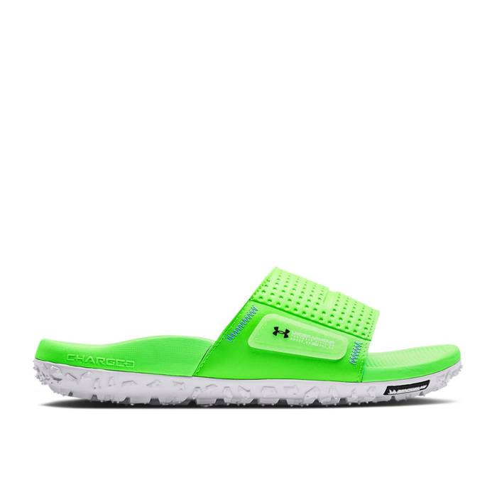 アンダーアーマー Under Armour 【 Ft Sway Slide \u0027Hyper Green\u0027 Men Hyper Green/Black 】 Slide サンダル メンズ green 緑・緑であること 黒いこと 黒いこと