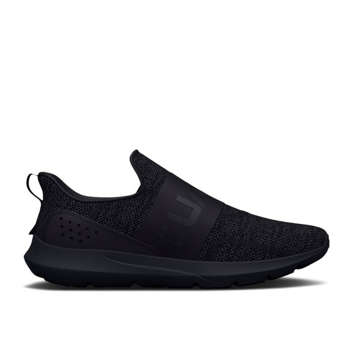 アンダーアーマー Under Armour 【 Surge 3 Slip \u0027Triple Black\u0027 Men Black 】 メンズ 黒いこと 黒いこと