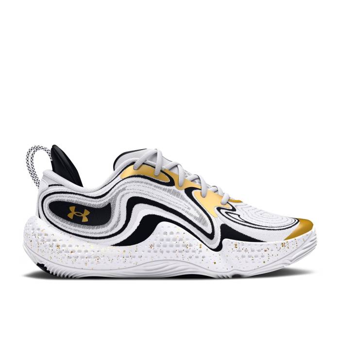 アンダーアーマー Under Armour 【 Spawn 6 \u0027White Metallic Gold\u0027 Men White/Black/Metallic Gold 】 メンズ 白いこと 白いこと 黒いこと 黒いこと ゴールド