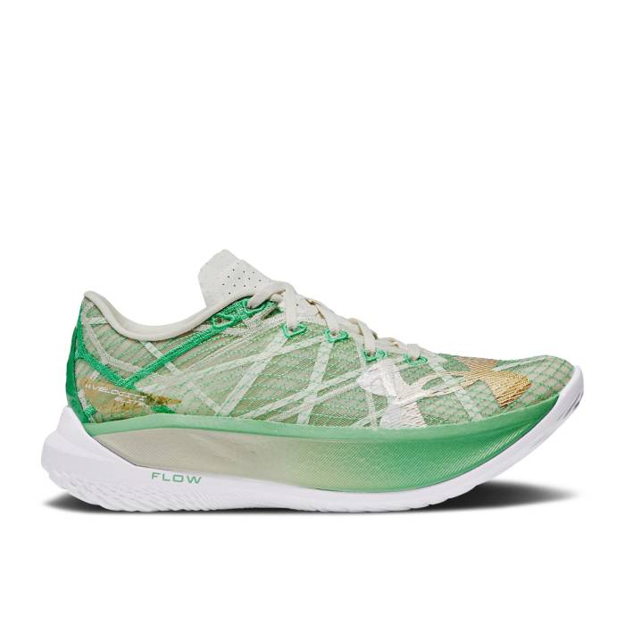 アンダーアーマー Under Armour 【 Flow Velociti Elite 2 'Etched In Stone' Men Ivory Dune/Court Green/Metallic Gold 】 フローレス エリート メンズ アイボリー コート green 緑・グリーン ゴールド
