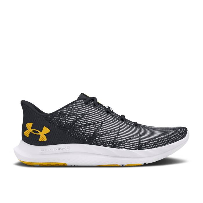 アンダーアーマー Under Armour 【 Speed Swift \u0027Black Yellow\u0027 Men White/Mod Grey 】 Speed す早さ Swift メンズ 白いこと 白いこと 薄墨色 薄墨色