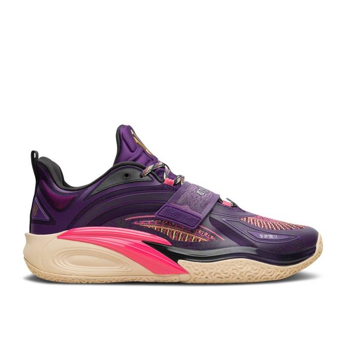 Anta 【 Kai 1 \u0027Artist On Court\u0027 China Release Men Purple/Pink/Grey 】 メンズ Purple 紫・パープル pink サクラ色 薄墨色 薄墨色