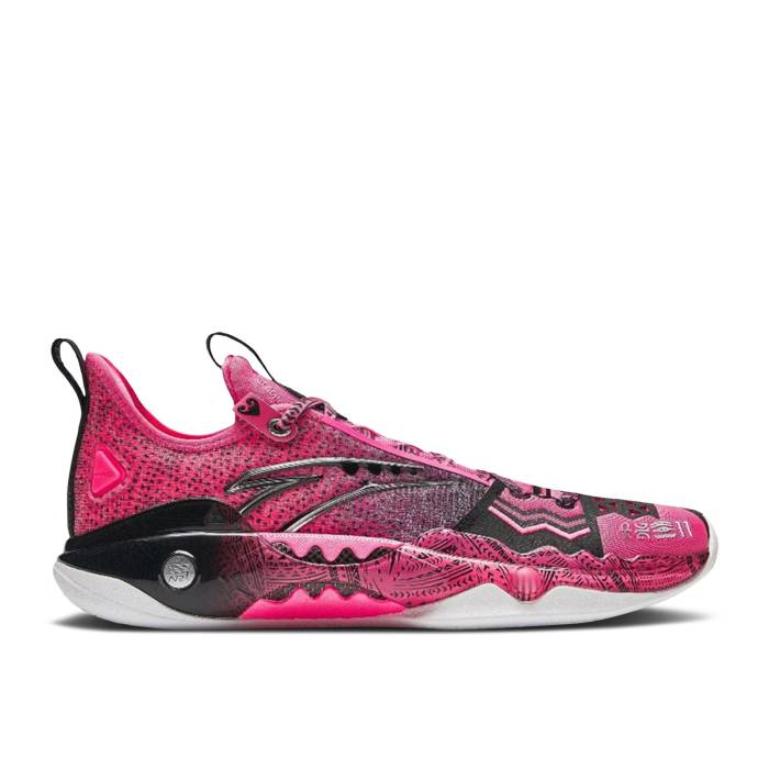 Anta 【 Kyrie Irving X Shock Wave 5 Pro 520 Men Pink/Black 】 Kyrie カイリー Irving アービング ショック Wave ウェーブ・ウェイブ プロ メンズ pink ピンク 黒色 ブラック