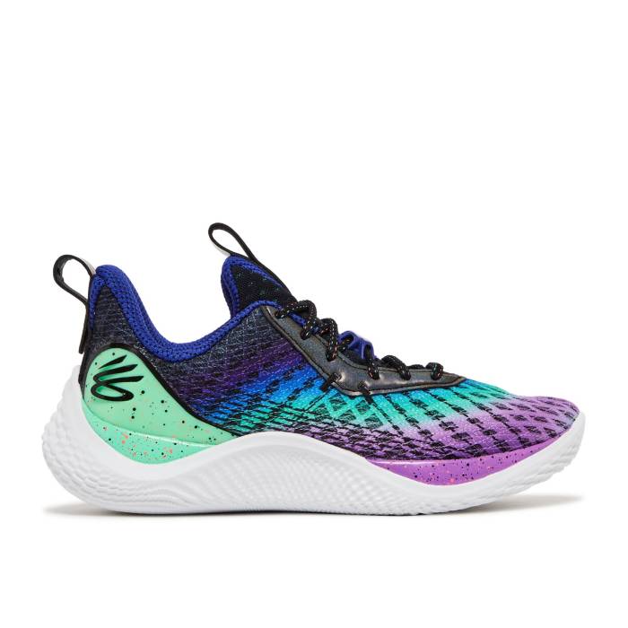 Curry Brand 【 Curry Flow 10 ガウス \u0027Northern Lights\u0027 Youth Black/Blitz Red/Antifreeze 】 カリー 流れ受け答え 御坊っちゃん キッズ 黒いこと 黒いこと Red 赤・赤いこと