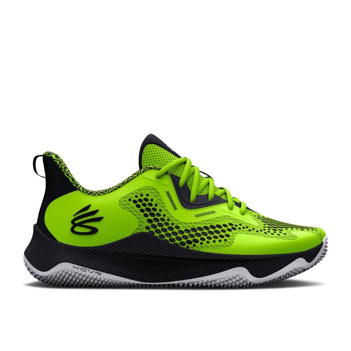 Curry Brand 【 Curry Hovr Splash 3 \u0027Lime Surge\u0027 Men Lime Surge/Black 】 カリー メンズ 菩提樹 黒いこと 黒いこと