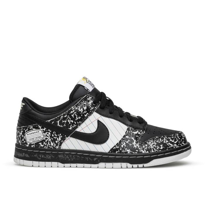 ナイキ Nike 【 Dunk Low Premium ガウス \u0027Book\u0027 Youth Black/Black-White-University Blue 】 ダンク Premium 割り増し金 お坊っちゃん キッズ 黒いこと 黒いこと 青碧 青碧