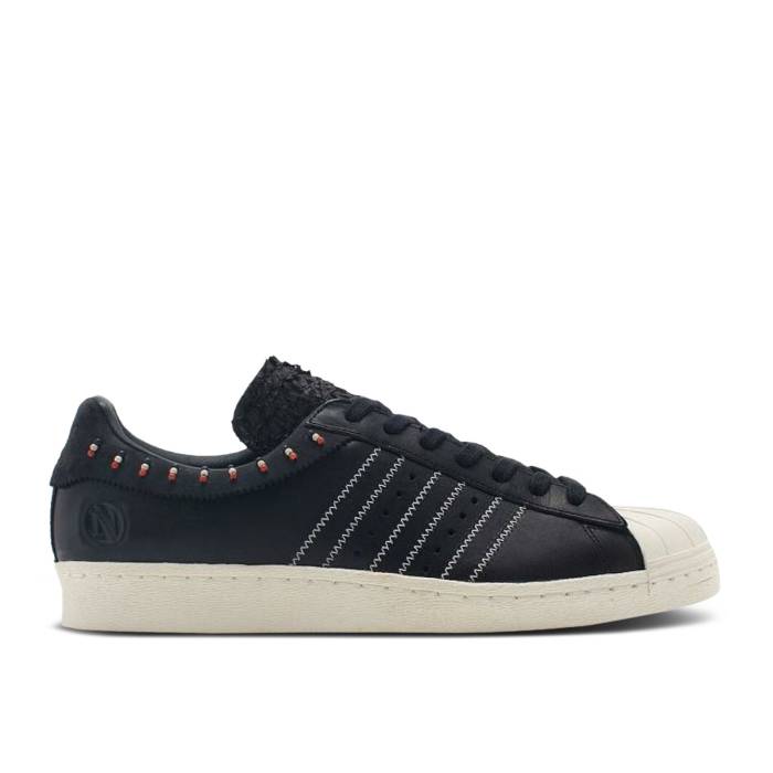 アディダス Adidas 【 Invincible X Superstar 80V \u0027Tribal\u0027 Men Core Black/Core Black/Cloud White 】 Superstar はやりっ子 メンズ 中核グループ 黒いこと 黒いこと 白いこと 白いこと