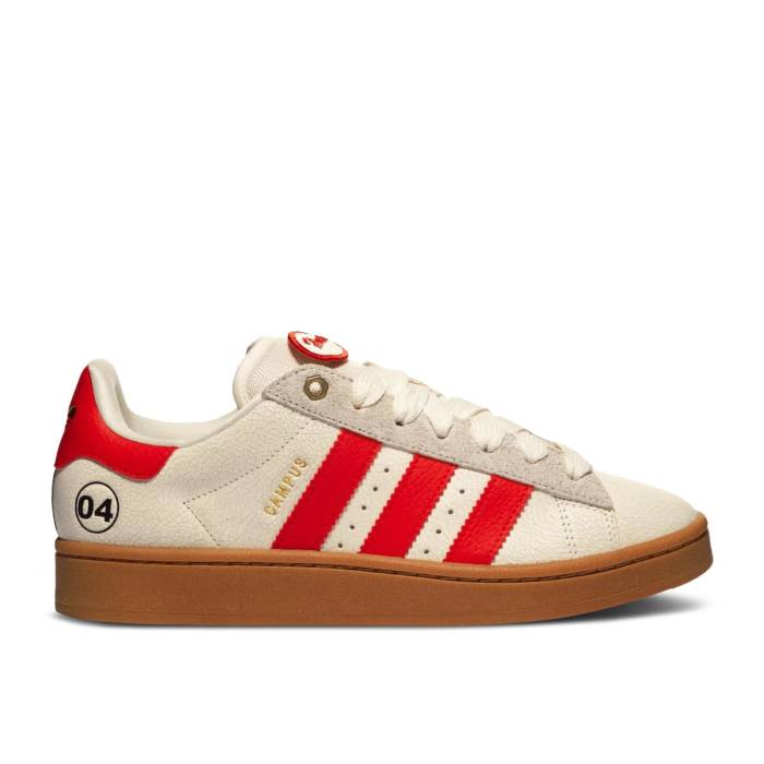 アディダス Adidas 【 Premium Goods X Campus 00S 'Auto Club' Men Cloud White/Bright Red/Core Black 】 Premium プレミアム キャンパス メンズ 白色 ホワイト Red 赤・レッド コア 黒色 ブラック｜スニケス