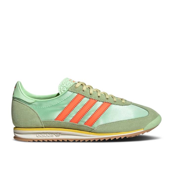 アディダス Adidas 【 Wmns Sl72 Og \u0027Green Spark Satin\u0027 Women Semi Green Spark/Solar Orange/Off White 】 レディース green 緑・緑であること orange 橙・オレンジ色 白いこと 白いこと