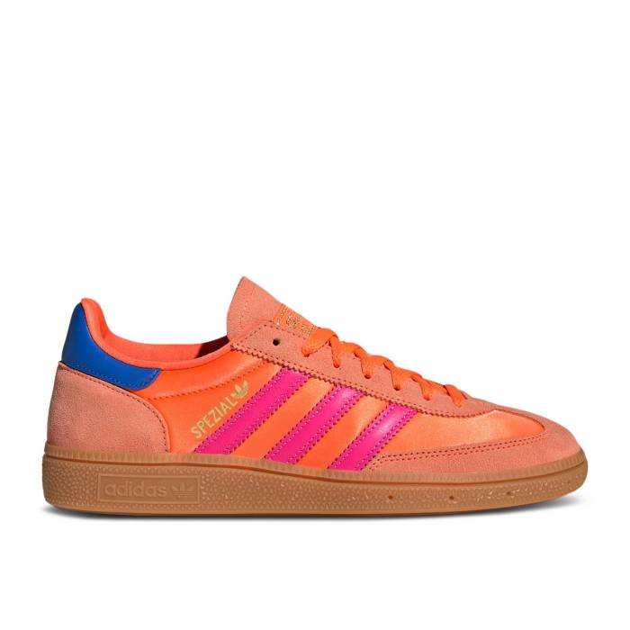 アディダス Adidas 【 Wmns Handball Spezial \u0027Solar Orange Lucid Pink Satin\u0027 Women Solar Orange/Lucid Pink/Gum 】 ハンドボール スペシアル orange 橙・オレンジ色 pink サクラ色 レディース orange 橙・オレンジ色 pink サクラ色