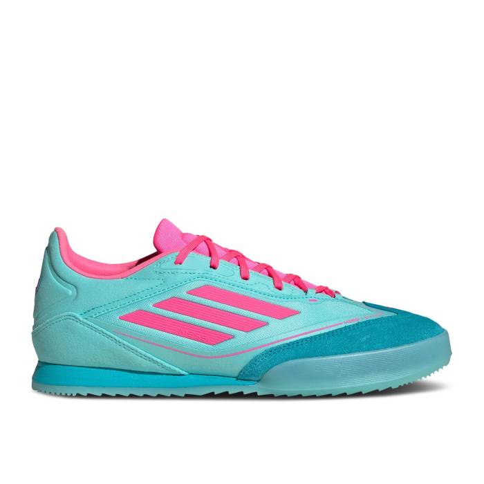 アディダス Adidas 【 Messi Adizero F50 Freestyle \u0027La Vida Tropical Pack\u0027 Men Flash Aqua/Lucid Pink/Lucid Cyan 】 アディゼロ 無償性表現スタイル メンズ アクア pink サクラ色 シアン