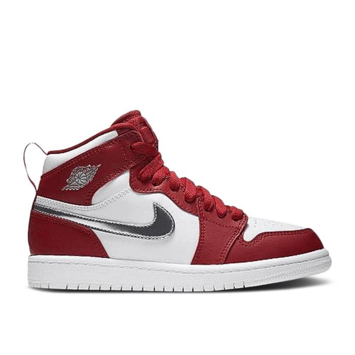 ナイキ　エアジョーダン Air Jordan 【 Jordan 1 Retro High Ps 'Gym Red' Youth Gym Red/Metallic Silver-White 】 レトロ ハイ ジュニア キッズ Red 赤・レッド｜スニケス