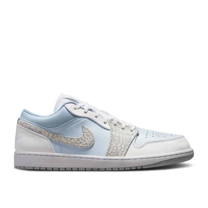 ナイキ エアジョーダン Air Jordan 【 Jordan 1 Low Se Blue Tint Elephant Print Men Blue Tint/White/Grey Fog/Sail 】 エレファント メンズ 青色 ブルー 白色 ホワイト 灰色 グレー