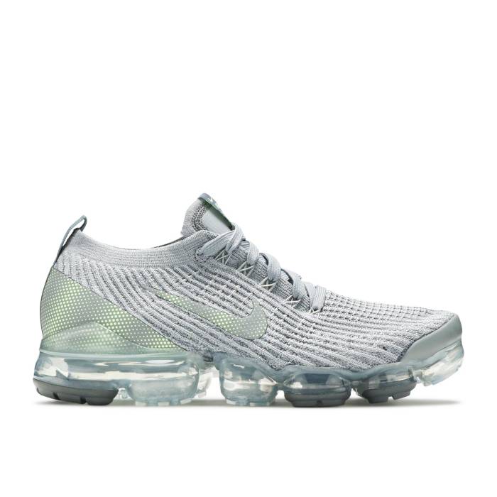 ナイキ Nike 【 Air Vapormax Flyknit 3 \u0027Particle Grey Ghost Green\u0027 Men Particle Grey/Ghost Green/Iron Grey 】 飛球編み物 薄墨色 薄墨色 メンズ 薄墨色 薄墨色 green 緑・緑であること