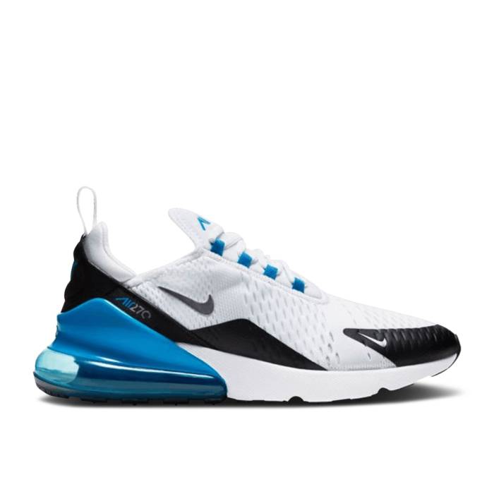 ナイキ Nike 【 Air Max 270 \u0027Laser Blue\u0027 Men White/Light Photo Blue/Black/Metallic Silver 】 マックス メンズ 白いこと 白いこと 青味 青み 黒いこと 黒いこと Silver しろがね色・しろがね色