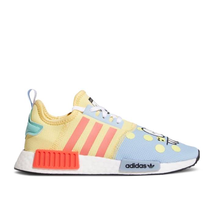 アディダス Adidas 【 Kevin Lyons X Nmd_R1 Refined Little Kid \u0027Monster\u0027 Youth Sand/Bright Coral/Clear Sky 】 船室 お坊っちゃん キッズ 砂色・砂子 天の原
