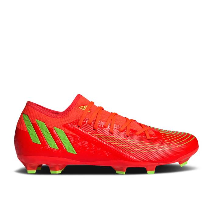 アディダス Adidas 【 Predator Edge.3 Low Fg \u0027Game Data Pack\u0027 Men Solar Red/Team Solar Green/Core Black 】 プレデター メンズ Red 赤・赤いこと Team 野球クラブ green 緑・緑であること 中核グループ 黒いこと 黒いこと