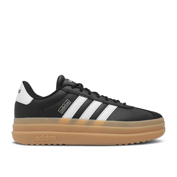 アディダス Adidas 【 Wmns Vl Court Bold \u0027Black White Gum\u0027 Women Core Black/Cloud White/Cyber Metallic 】 厚地の外套 白いこと 白いこと レディース 中核グループ 黒いこと 黒いこと 白いこと 白いこと
