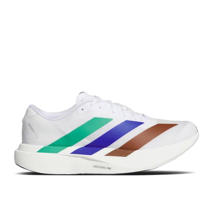 アディダス Adidas 【 Pharrell X Adizero Evo Sl \u0027White\u0027 Men Footwear White/Semi Court Green/Semi Lucid Blue 】 アディゼロ メンズ 白いこと 白いこと 厚地の外套 green 緑・緑であること 青み 青色