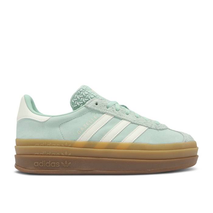 アディダス Adidas 【 Wmns Gazelle Bold \u0027Ash Green\u0027 Women Ash Green/Off White/Gum 】 ガゼル レディース green 緑・緑であること 白いこと 白いこと