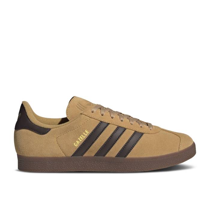 アディダス Adidas 【 Gazelle Golden Beige Dark Brown Men Golden Beige/Dark Brown/Gold Metallic 】 ガゼル ベージュ メンズ ベージュ 茶色 ブラウン ゴールド