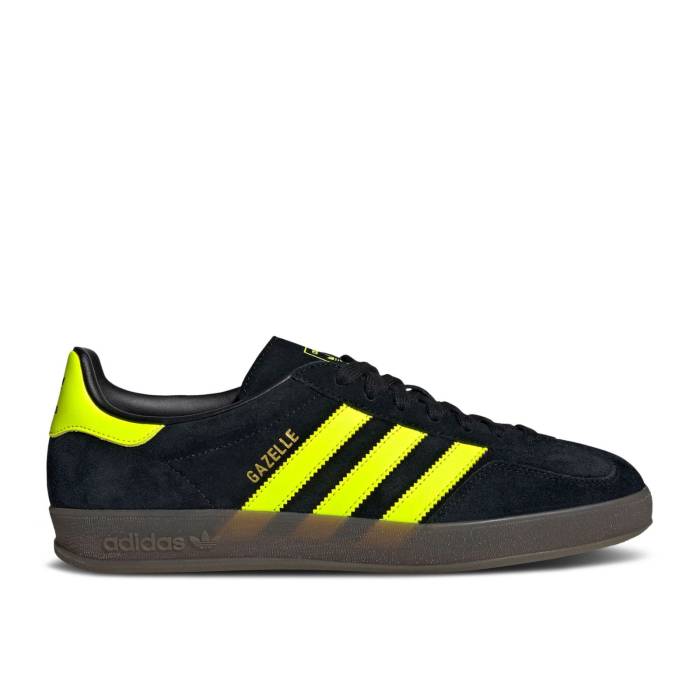 アディダス Adidas 【 Gazelle Indoor 'Black Solar Yellow' Men Core Black/Solar Yellow/Cloud White 】 ガゼル メンズ コア 黒色 ブラック yellow 黄色・イエロー 白色 ホワイト