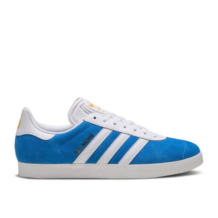 アディダス Adidas 【 Real Madrid X Gazelle \u0027Third Kit\u0027 Men Blue Bird/White/Metallic Gold 】 レアル ガゼル メンズ 青味 青み 白いこと 白いこと ゴールド