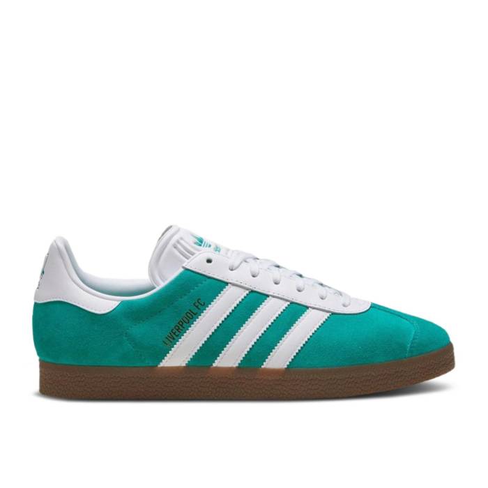 アディダス Adidas 【 Liverpool Fc X Gazelle \u0027Third Kit\u0027 Men Sea Green/White/Metallic Gold 】 ガゼル メンズ green 緑・緑であること 白いこと 白いこと ゴールド