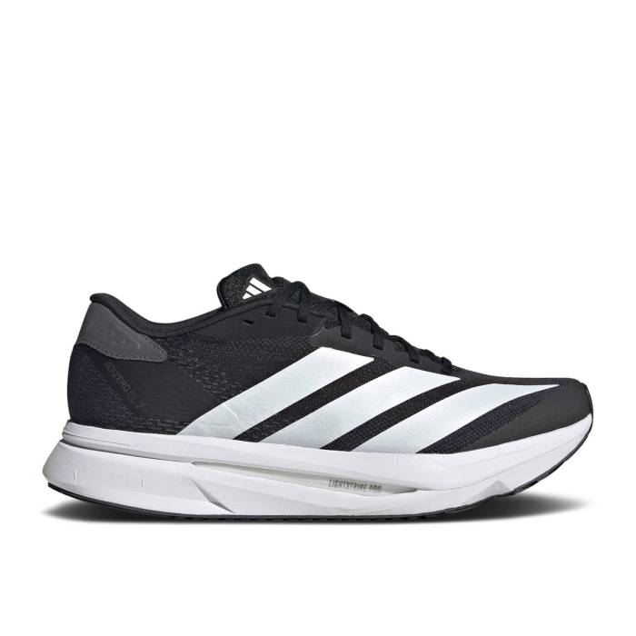 アディダス Adidas 【 Wmns Adizero Sl2 \u0027Black White\u0027 Women Core Black/Cloud White/Grey Five 】 アディゼロ レディース 中核グループ 黒いこと 黒いこと 白いこと 白いこと 薄墨色 薄墨色