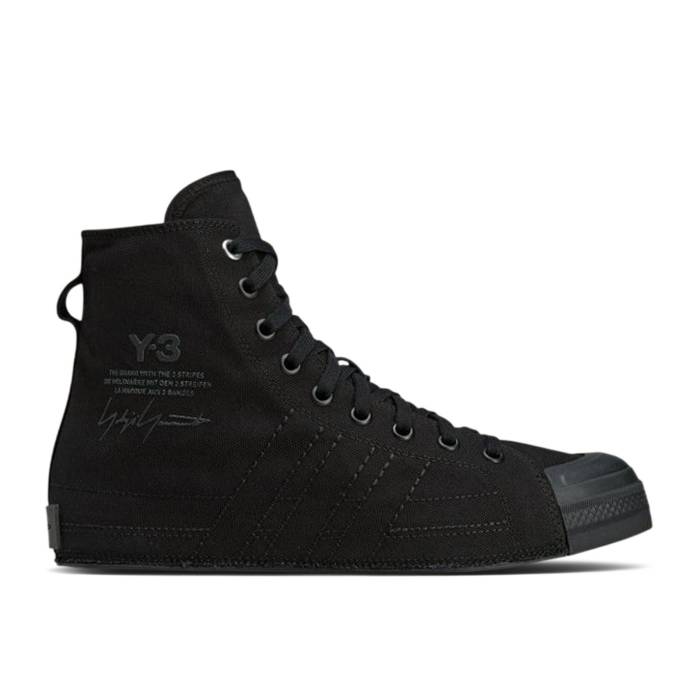 アディダス Adidas 【 Y-3 Nizza High 'Triple Black' Men Black/Black/Black 】 ハイ メンズ 黒色 ブラック