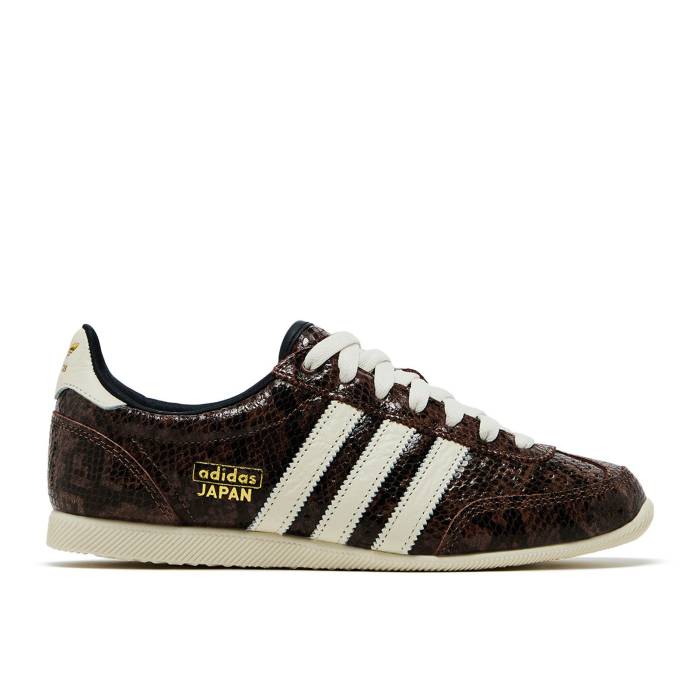 アディダス Adidas 【 Wmns Japan \u0027Snakeskin Brown\u0027 Women Preloved Brown/Cream White/Core Black 】 レディース 赤銅色 赤銅色 皮膚軟化剤 白いこと 白いこと 中核グループ 黒いこと 黒いこと
