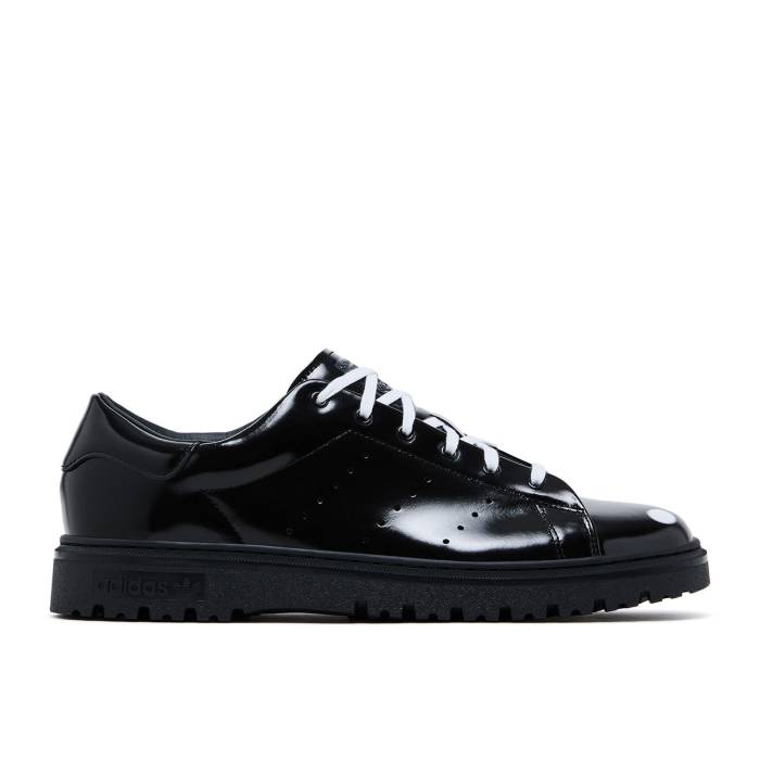 アディダス Adidas 【 Spongebob Squarepants X Stan Smith Freizeit \u0027Black Patent Leather\u0027 Men Core Black/Core Black/Cloud White 】 海綿体シリング 専売特許 メンズ 中核グループ 黒いこと 黒いこと 白いこと 白いこと