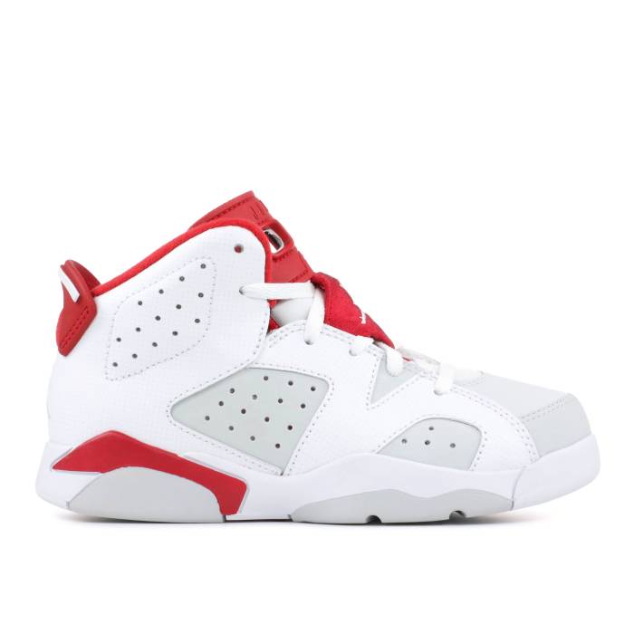 ナイキ エアジョーダン Air Jordan 【 Jordan 6 Retro Ps \u0027Alternate\u0027 Youth White/Gym Red/Pure Platinum 】 レトロ お坊っちゃん キッズ 白いこと 白いこと Red 赤・赤いこと 純一無雑 Platinum プラチナム