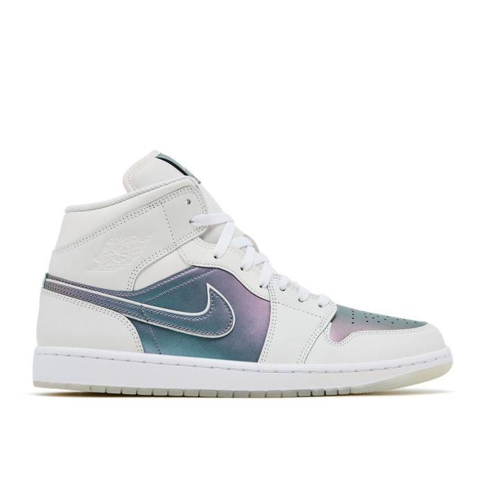 ナイキ エアジョーダン Air Jordan 【 Jordan 1 Mid \u0027Phantom Iridescent\u0027 Men Phantom/White 】 ミッド メンズ 白いこと 白いこと