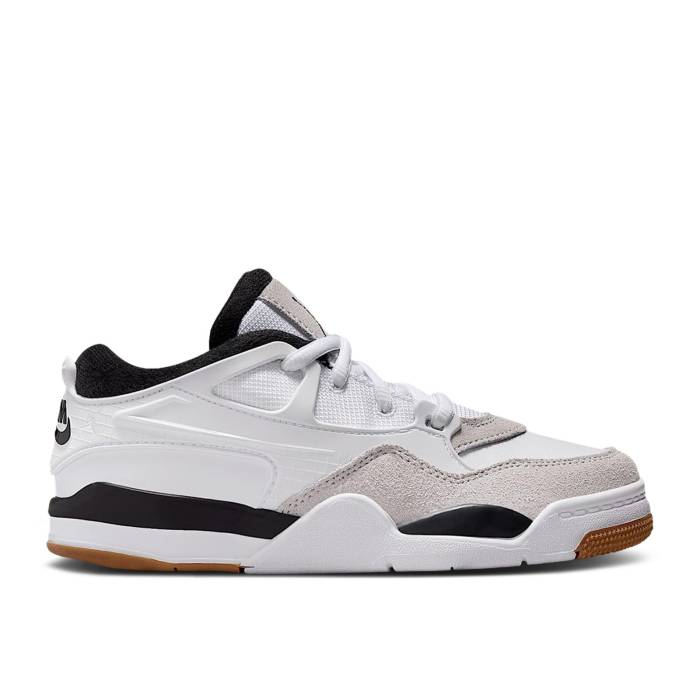 ナイキ　エアジョーダン Air Jordan 【 Jordan 4 Rm Ps 'Military Black' Youth White/Neutral Grey/Gum Medium Brown/Black 】 ジュニア キッズ 白色 ホワイト 灰色 グレー 茶色 ブラウン 黒色 ブラック