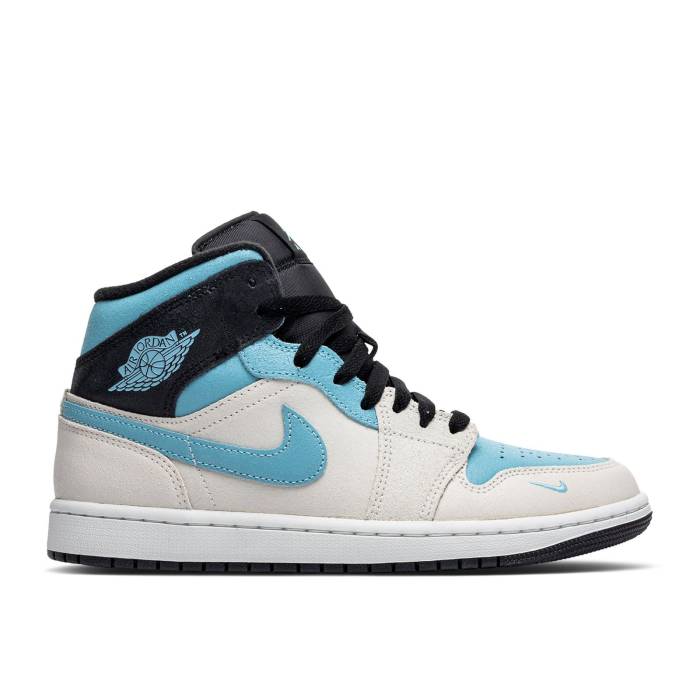 ナイキ エアジョーダン Air Jordan 【 Jordan 1 Mid Se \u0027Summit White Blue Chill\u0027 Men Summit White/Blue Chill/Black 】 ミッド 白いこと 白いこと 青味 青み メンズ 白いこと 白いこと 青味 青み 黒いこと 黒いこと