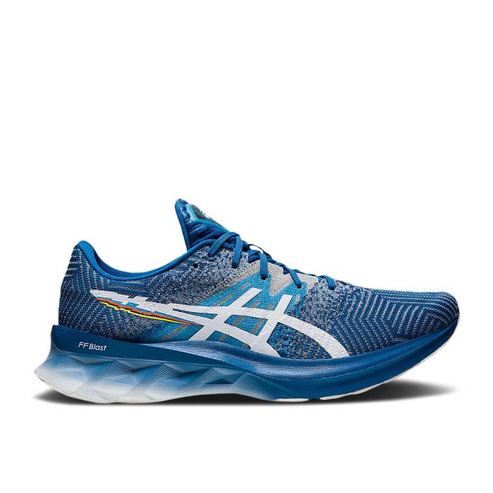 アシックス Asics 【 Novablast 'Pixel Noise - Reborn Blue' Men Reborn Blue/White 】 メンズ 青色 ブルー 白色 ホワイト