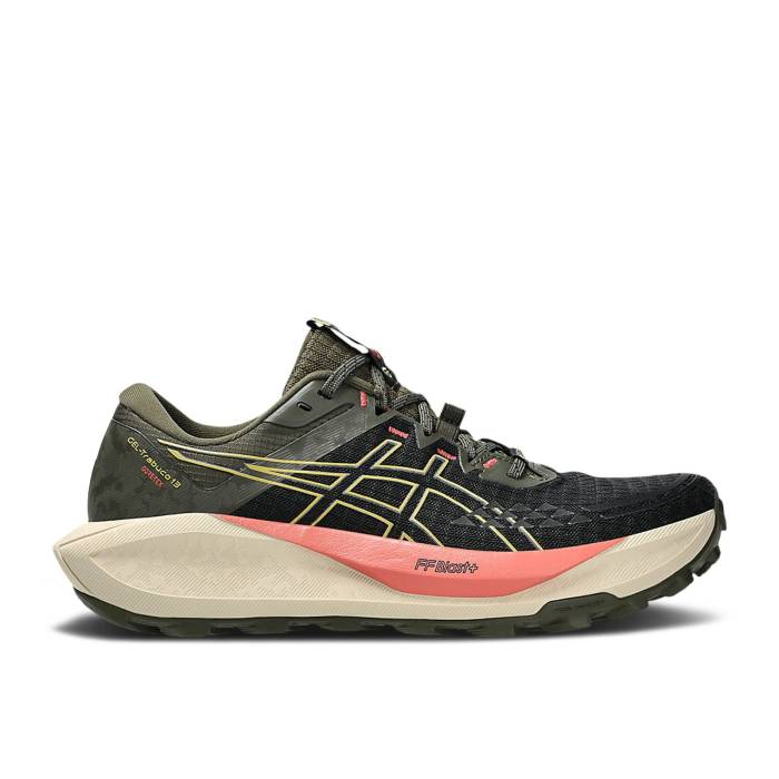 アシックス Asics 【 Wmns Gel Trabuco 13 Gore-Tex \u0027Black Lemongrass\u0027 Women Black/Lemongrass 】 13 サー青二才 ゴアテックス レディース 黒いこと 黒いこと